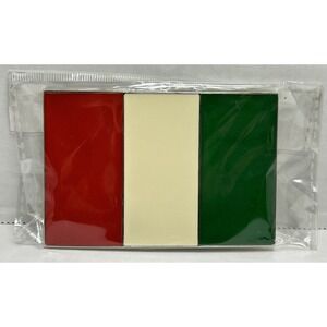 Italian Flag Belt Buckle NOS 3.5" Italy Proud Italian Stallion